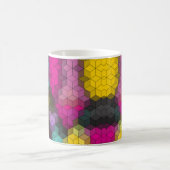 抽象芸術モダン形状六角モザイク コーヒーマグカップ (中央)