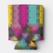 抽象芸術モダン形状六角モザイク 缶クーラー (裏面)