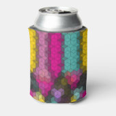 抽象芸術モダン形状六角モザイク 缶クーラー (缶裏面)