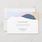 抽象芸術モダン形状結婚式レセプションカード 招待状 (正面)
