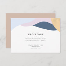 抽象芸術モダン形状結婚式レセプションカード