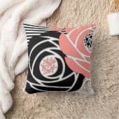 抽象芸術モダン形花フローラ珊瑚礁 クッション (ブランケット)