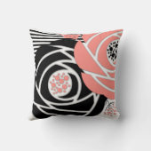 抽象芸術モダン形花フローラ珊瑚礁 クッション (裏面)