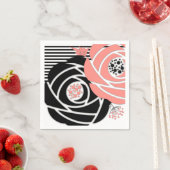 抽象芸術モダン形花フローラ珊瑚礁 スタンダードカクテルナプキン (インサイチュ)