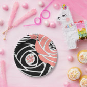 抽象芸術モダン形花フローラ珊瑚礁 ペーパープレート (パーティー)