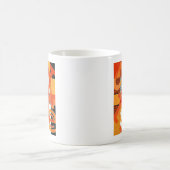 抽象芸術モダン手紙アートマグby聞いた_ コーヒーマグカップ (中央)