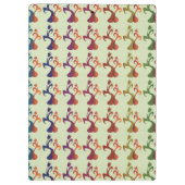 抽象芸術モダン数々のカラーチューリップフローラデザイン クリップボード (裏面)