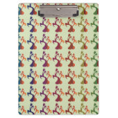 抽象芸術モダン数々のカラーチューリップフローラデザイン クリップボード (正面)