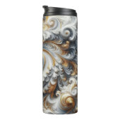 抽象芸術モダン旋回金ゴールド、白黒 タンブラー (回転右)