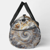 抽象芸術モダン旋回金ゴールド、白黒 ダッフルバッグ (右)