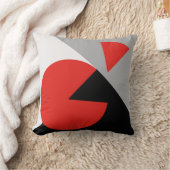 抽象芸術モダン枕黒，赤，白，灰色 クッション (ブランケット)