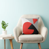 抽象芸術モダン枕黒，赤，白，灰色 クッション (椅子)