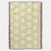 抽象芸術モダン果実 スローブランケット (正面縦)