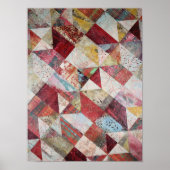 抽象芸術モダン植物パッチワーク ポスター (正面)