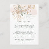 抽象芸術モダン植物ユーカリの緑の情報 エンクロージャーカード (正面)