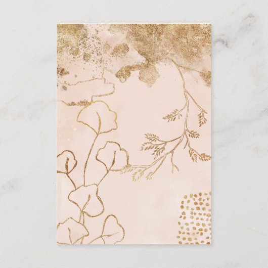 抽象芸術モダン植物ユーカリの緑の情報 エンクロージャーカード (裏面)