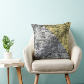 抽象芸術モダン樺の木バークパターン黄色グレー クッション (椅子)