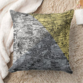 抽象芸術モダン樺の木バークパターン黄色グレー クッション (ブランケット)