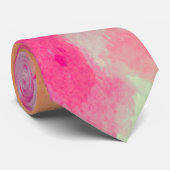 抽象芸術モダン水彩ピンクイエローパープル ネクタイ (ロール)