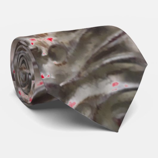 抽象芸術モダン水色の赤と黒のネックタイ ネクタイ (ロール)