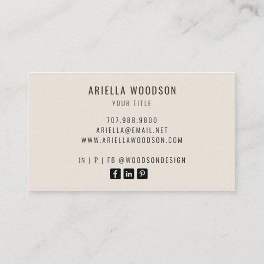 抽象芸術モダン水色形状名刺 名刺 (裏面)