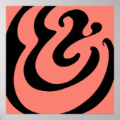 抽象芸術モダン波はっきりした ポスター (正面)