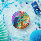 抽象芸術モダン流体アート ペーパーボウル (パーティー)