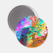 抽象芸術モダン流体アート マグネット (正面/裏面)