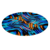 抽象芸術モダン液モダン液化波ブルーn カッティングボード (角)