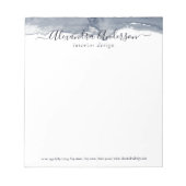 抽象芸術モダン深いグレー水彩書道 ノートパッド (正面)