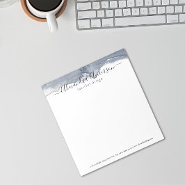 抽象芸術モダン深いグレー水彩書道 ノートパッド