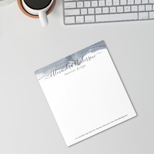 抽象芸術モダン深いグレー水彩書道 ノートパッド