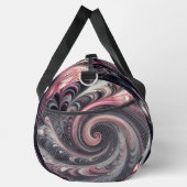 抽象芸術モダン渦巻きピンク、白黒 ダッフルバッグ (右)