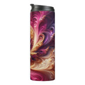 抽象芸術モダン渦巻きピンク、金ゴールド、紫 タンブラー (回転右)