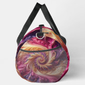 抽象芸術モダン渦巻きピンク、金ゴールド、紫 ダッフルバッグ (右)