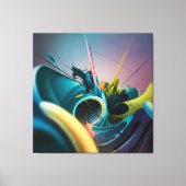 抽象芸術モダン無限エネルギーのアートバースト⚡🌈 キャンバスプリント (正面)