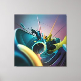 抽象芸術モダン無限エネルギーのアートバースト⚡🌈 キャンバスプリント