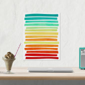 抽象芸術モダン熱帯の夏のカラーブラシ ポスター