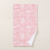 抽象芸術モダン熱帯性ヤシの木の葉ピンク バスタオルセット (ハンドタオル)