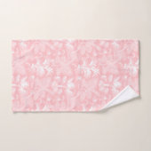 抽象芸術モダン熱帯性ヤシの木の葉ピンク バスタオルセット (ハンドタオル)