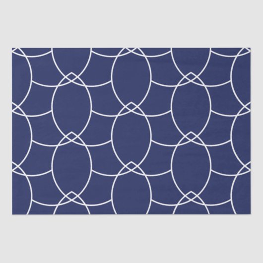 抽象芸術モダン白青ピロークッション 薄葉紙 (正面)