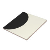 抽象芸術モダン白黒の幾何学円 タイル (側面)