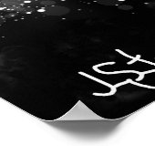 抽象芸術モダン白黒アートプリント ポスター (角)