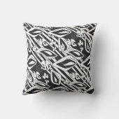 抽象芸術モダン白黒オーナメントデコモザイク クッション (裏面)