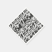 抽象芸術モダン白黒オーナメントデコモザイク スタンダードカクテルナプキン (角)