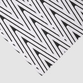 抽象芸術モダン白黒ジグザグ 薄葉紙 (詳細)