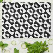 抽象芸術モダン白黒パターン | キッチンタオル (折り畳み)