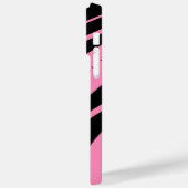 抽象芸術モダン白黒ピンクモノグラム Case-Mate iPhoneケース (裏面 / 左)