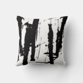 抽象芸術モダン白黒ミニマリスト枕 クッション (裏面)