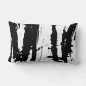 抽象芸術モダン白黒ミニマリスト枕 ランバークッション (裏面)